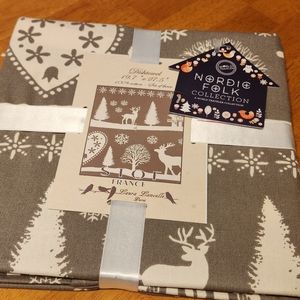 Stof France Laura Lancelle Dish Towels Set of 3 Provence Gray & White Cotton NEW